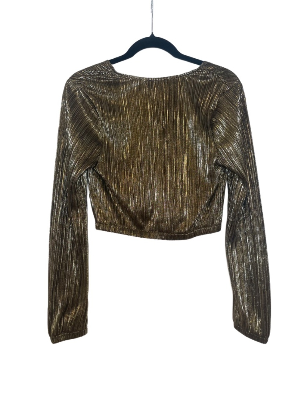 Show Me Your Mumu Donovan Crop Top in gold. - Picture 2 of 8